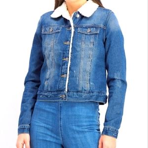 Ashley Vintage Charm Sherpa Lined Denim jacket